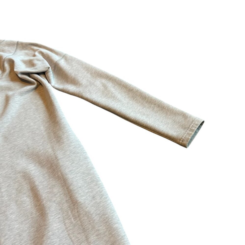 Athleta Grey Long Sleeve Shift Dress Stretchy Classic Athleisure Size Small - Picture 9 of 12
